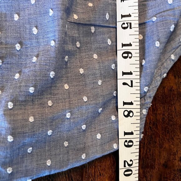 Croft & Barrow Light Blue Sleeveless Pin Tuck Polka Dot Nightgown M - Picture 8 of 8